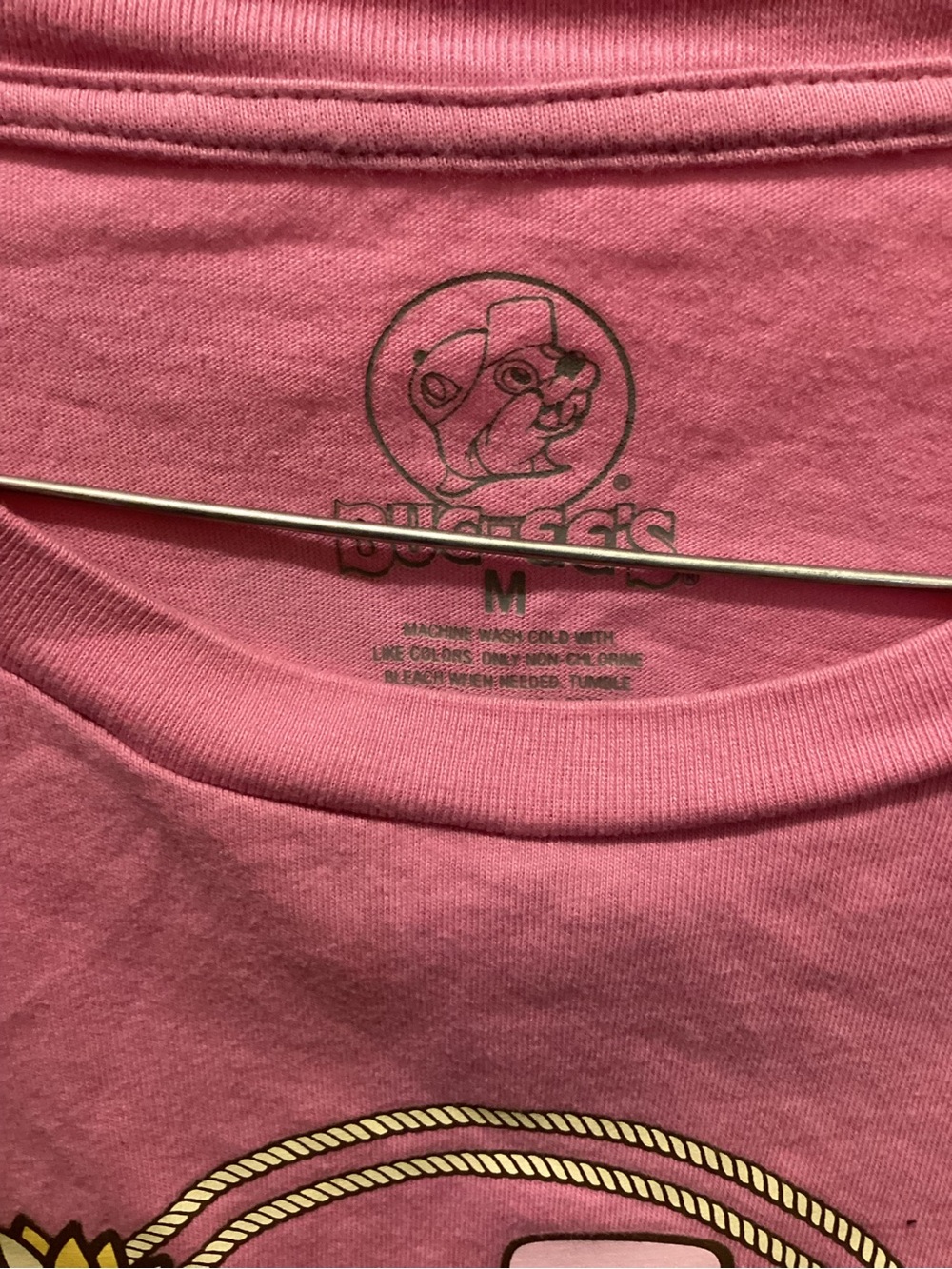 Pink Graphic Short Sleeve Tee with Sunflower Mascot - Picture 2 of 3